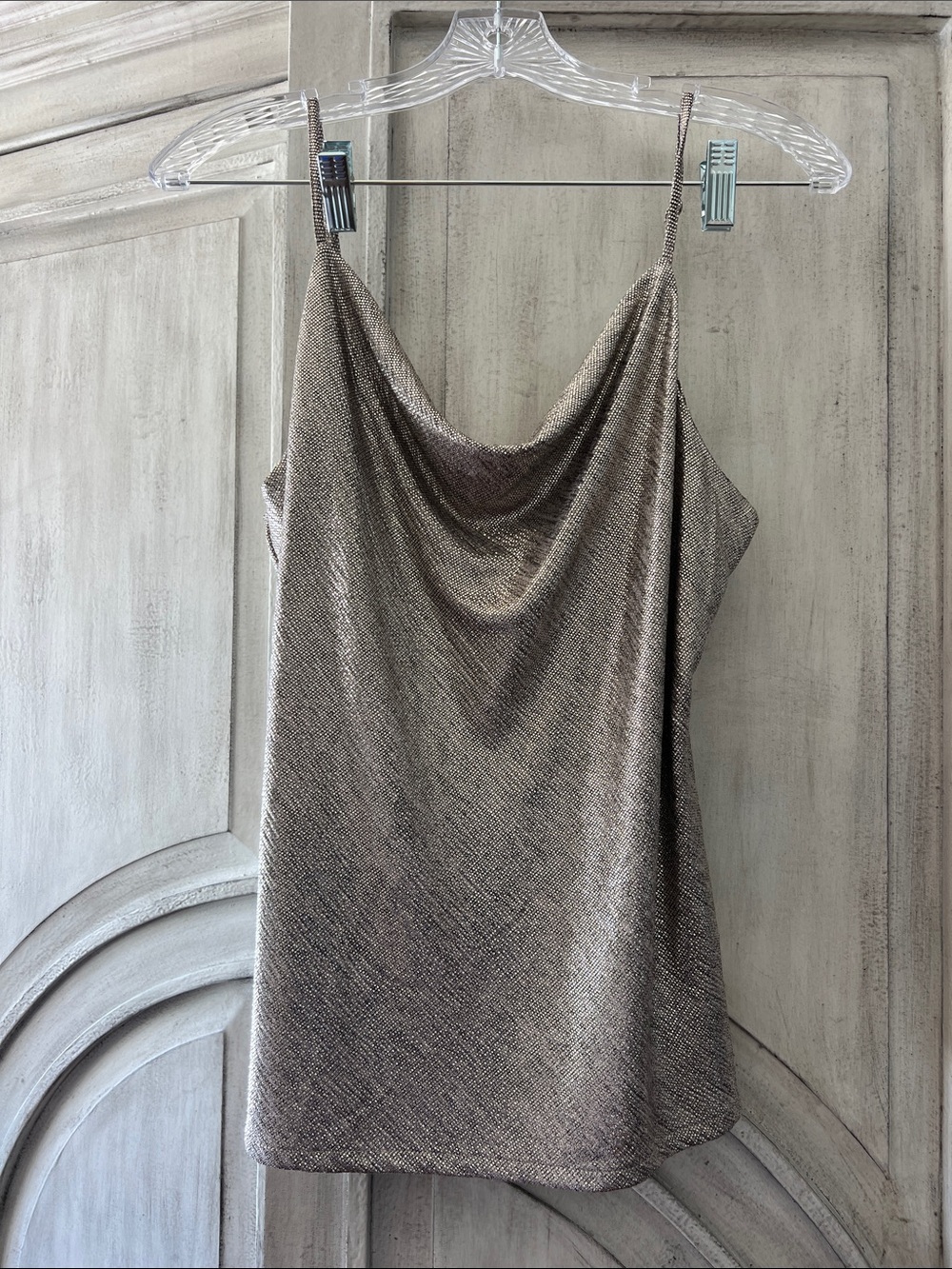 Skies are Blue Metallic Tank M